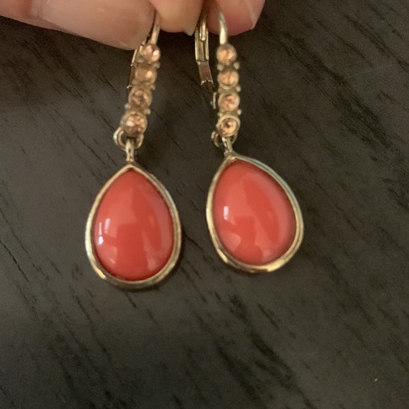 Necklace and earrings set coral - Picture 2 of 4